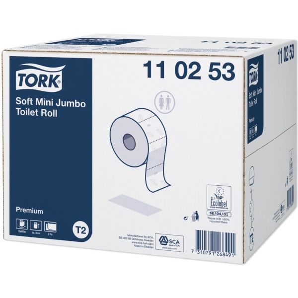 Tork, mini jumbo mjukt toalettpapper T2 110253 0,6 kg