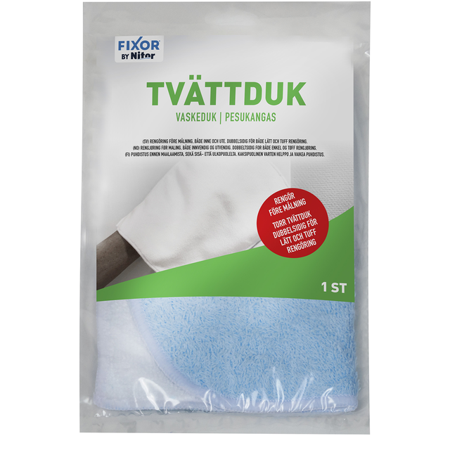 Tvättduk, dubbelfunktion