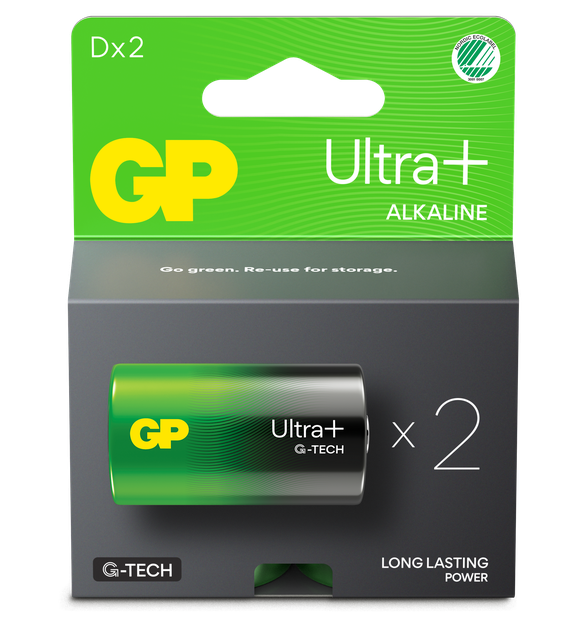 BATTERI,GP ULTRA,1,5V,LR20,D