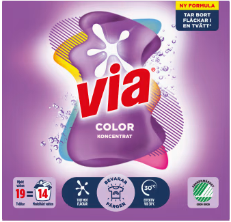 TVÄTTMEDEL VIA COLOUR PULVER 760 G