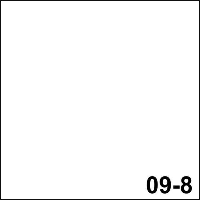 Flisedekor, Ensfarget hvit 09-8