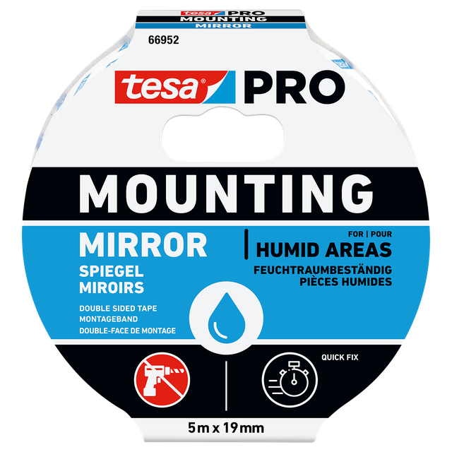 TESA PRO MONTERINGSTAPE SPEJL 66952 19mm
