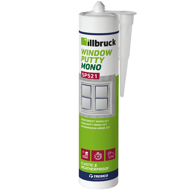FÖNSTERKITT MONO 521 VIT Brun