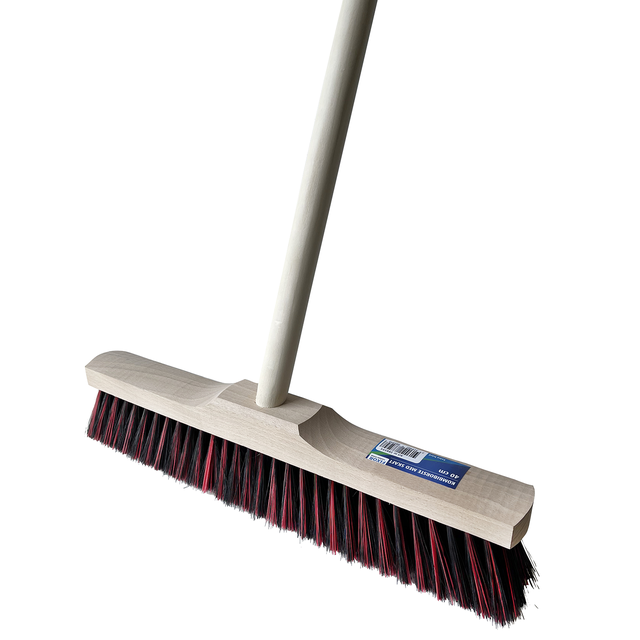 Kombiborste trä extra hård 40 cm med skaft