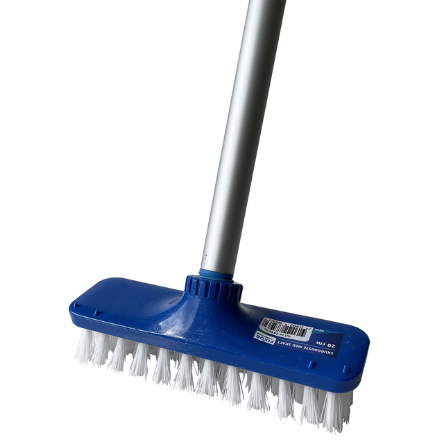 Skurborste plast mjuk 20 cm med skaft