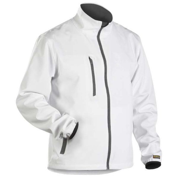 Softshell jakke hvit/grå
