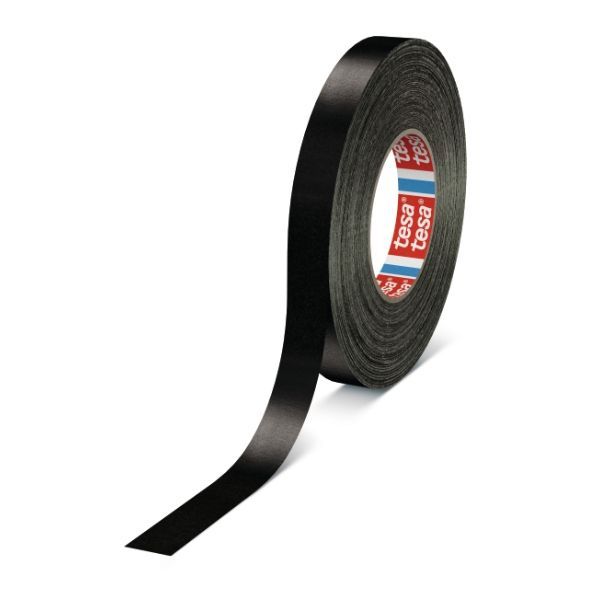 Premium vävtejp, plastimpregnerad rayonväv, 4651 Svart
