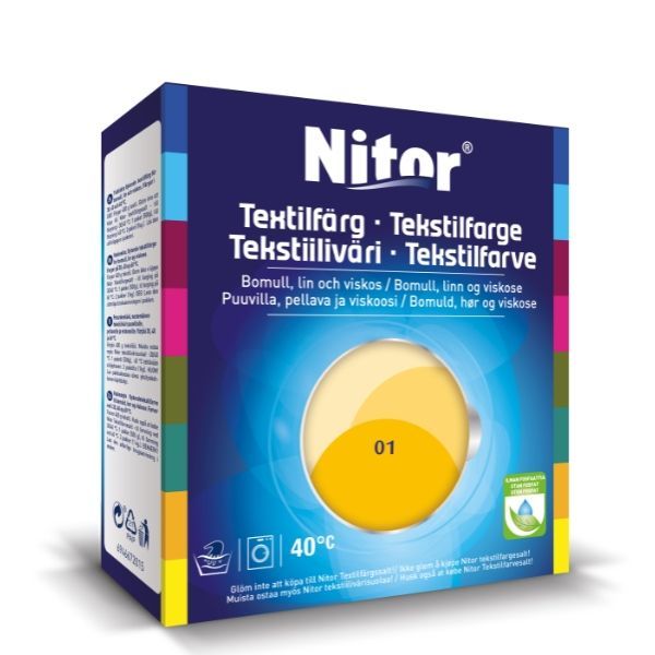 Tekstilfarge, 01 Solrose