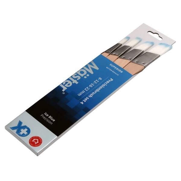 LINING BRUSH SET, SUPERIOR PRO ICE BLUE 4-pack