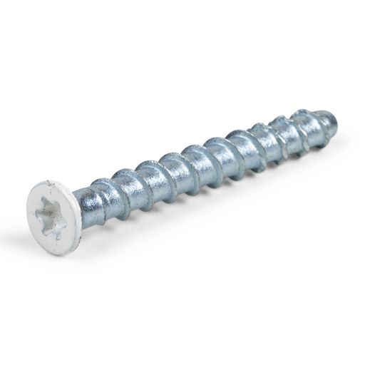 Sockelskruv 40 mm för betong Vit