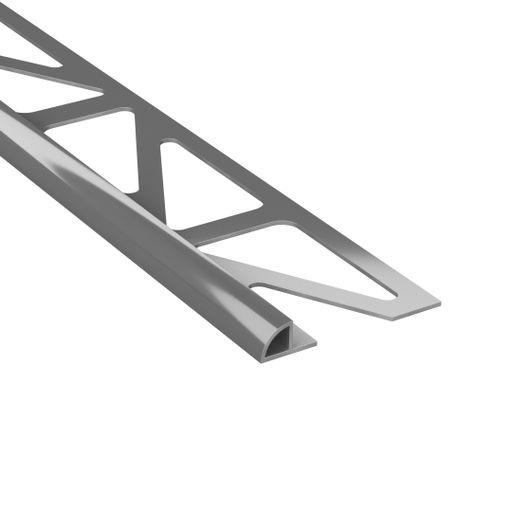 Kakellist Halvrund 6 mm Alu Silver Blank 250 cm