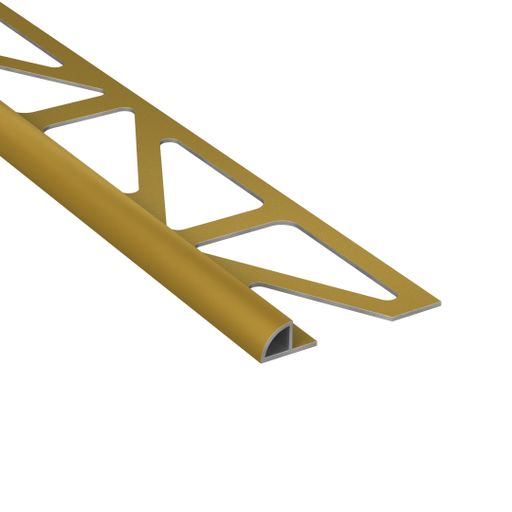 Kakellist Halvrund 6 mm Alu Guld Matt 250 cm