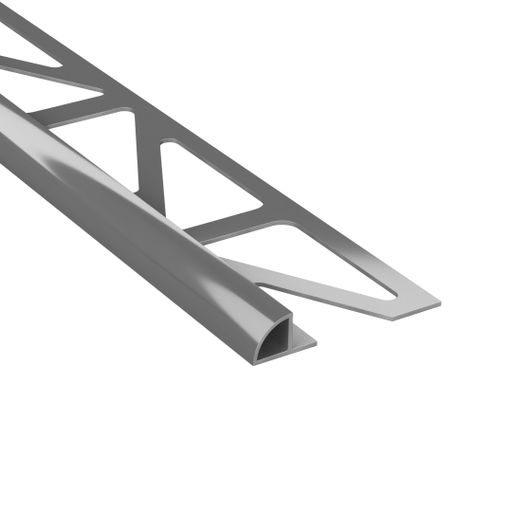 Kakellist Halvrund 8 mm Alu Silver Blank 250 cm