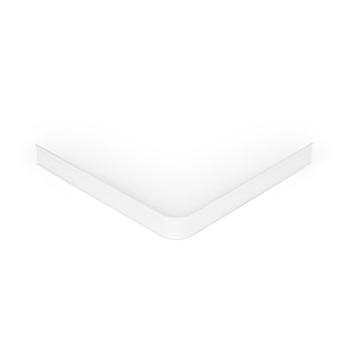 Duschsarg Vit 90 x 90 cm vinkel