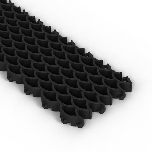 Skrapmatta Jaguar ECO 16 mm svart