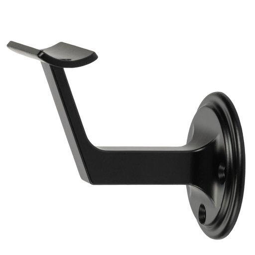 Ledstångshållare massiv svart