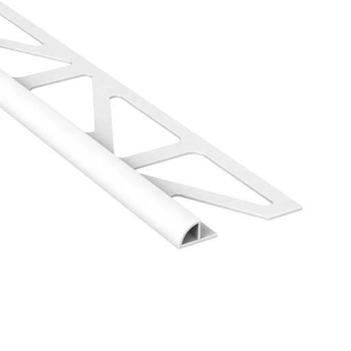 Kakellist Halvrund 6 mm Pvc Vit 250 cm 2-4