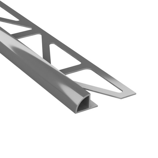 Kakellist Halvrund 10 mm Alu Silver Blank 250 cm