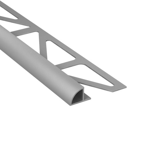 Kakellist Halvrund 10 mm Alu Silver Matt 250 cm