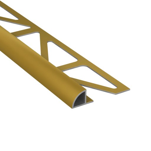 Kakellist Halvrund 10 mm Alu Guld Matt 250 cm