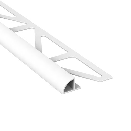 Kakellist Halvrund 10 mm Pvc Vit 250 cm