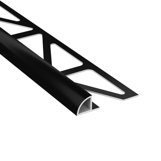 Kakellist Halvrund 10 mm Pvc Svart 250 cm