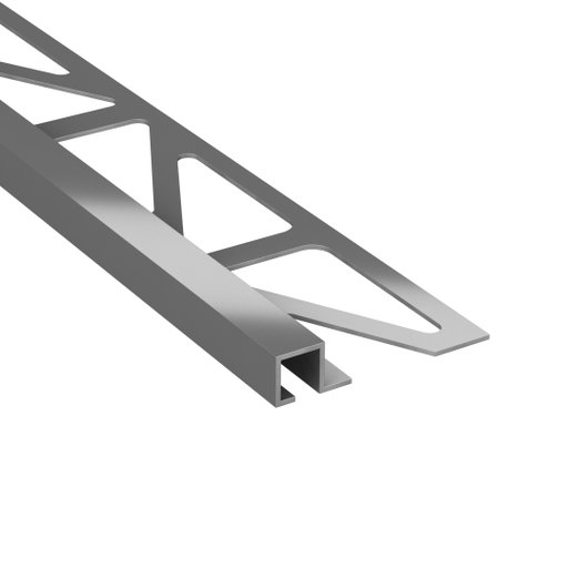 Kakellist Fyrkant 9 mm Alu Silver Blank 250 cm