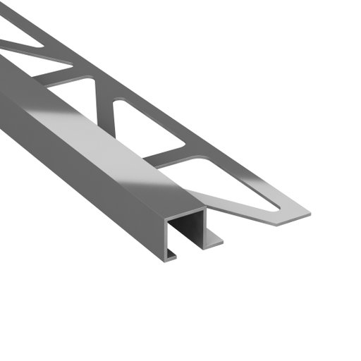 Kakellist Fyrkant 12,5 mm Alu Silver Blank 250 cm