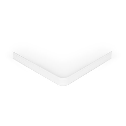 Duschsarg Vit 90 x 90 cm vinkel