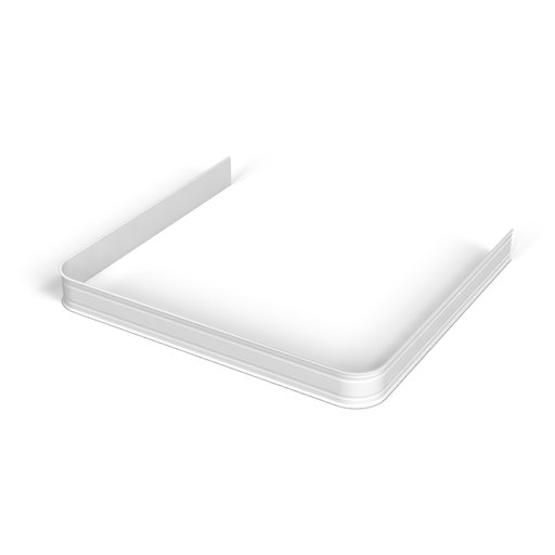 Duschsarg Vit 90 x 90 x 90 cm U-form