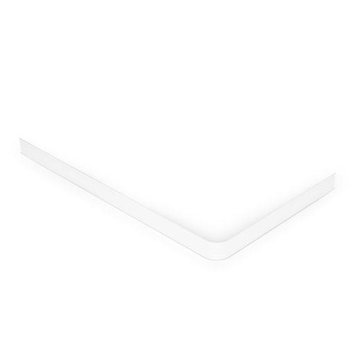 Duschsarg Vit 160 x 100 cm Vänster