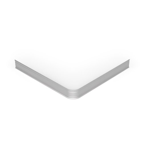 Duschsarg Silver 90 x 90 cm vinkel
