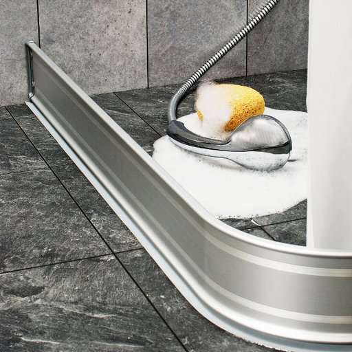 Duschsarg Silver 90 x 90 cm vinkel