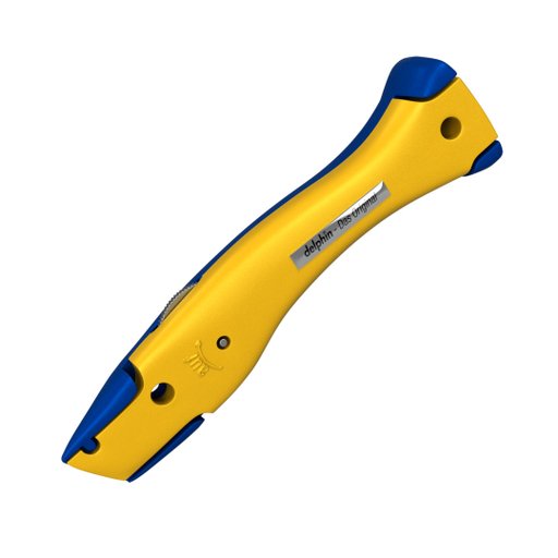 Kniv Delfin Blå/Gul