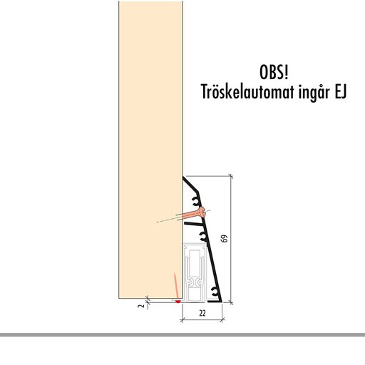 Sockel till Tröskelautomat Planet FT, RT 1150 mm