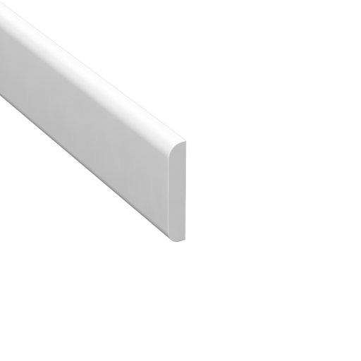 Täcklist Vit Plast 4,5 x 25 mm