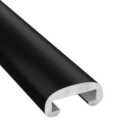 Ledstångsprofil Svart 30 mm