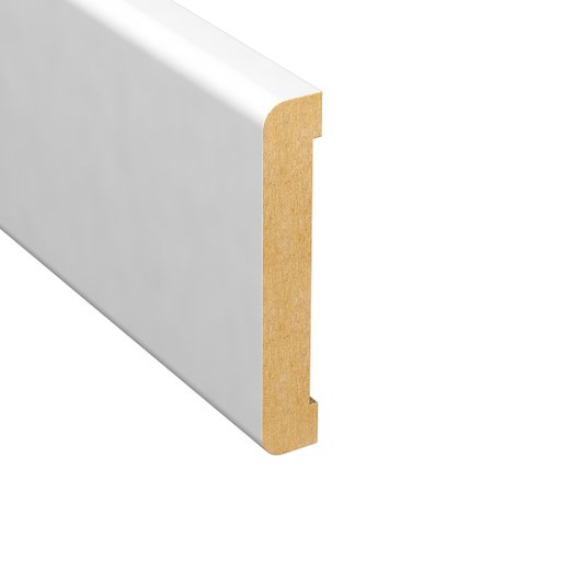 Golvsockel Slät Vit MDF 70 mm