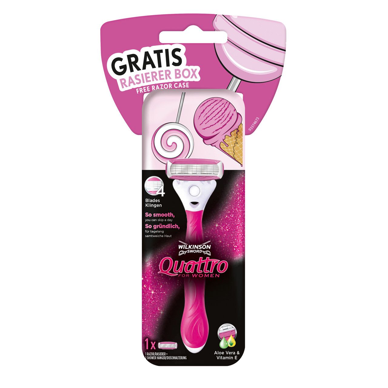 Quattro for women hyvel med resefodral