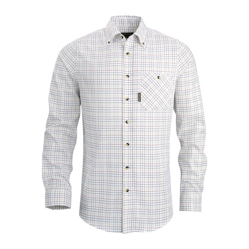 Tattersallskjorta Glasgow Slim Fit Herr Vit