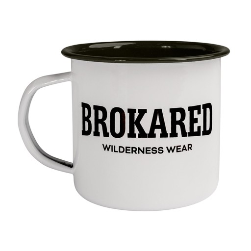 Emaljekrus Brokared Hvid