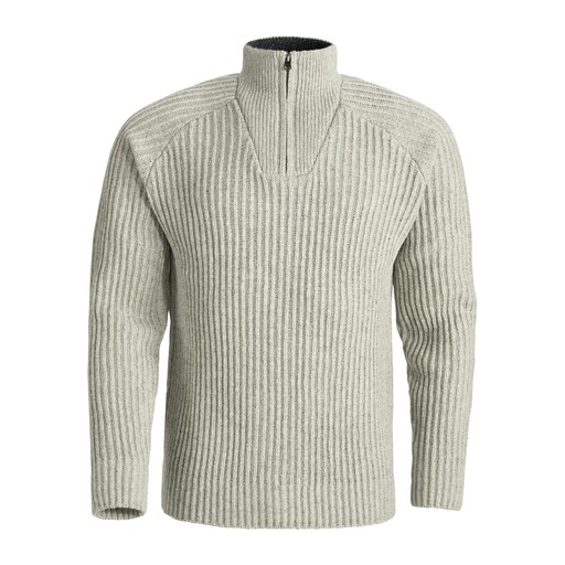 Ulltröja Shetland Herr Ljusgrå