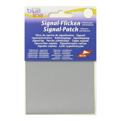 Reflektierender Reparaturflicken Trend 10 x 20 cm Grau