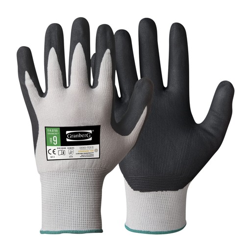Granberg 0755 Assembly Gloves - Nylon/Nitril Grå