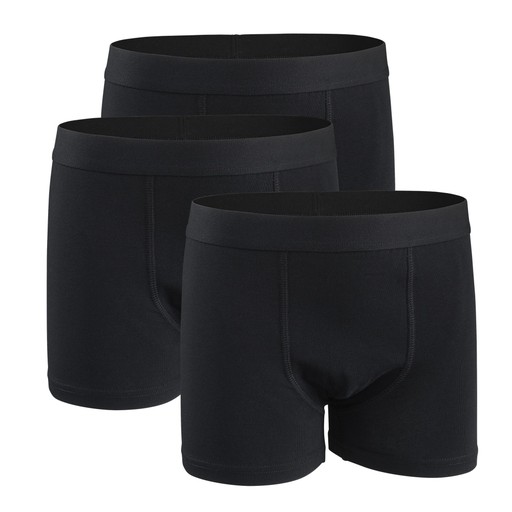 Kinder Herren Boxershorts 3er-Pack Schwarz
