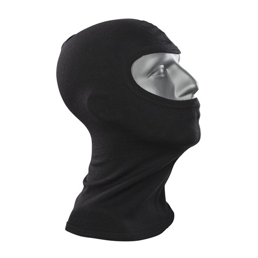 Balaclava Merinowolle Schwarz