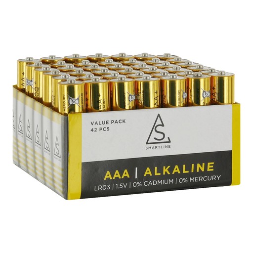 Batterier AAA LR03 Smartline 42-pak Ingen farve