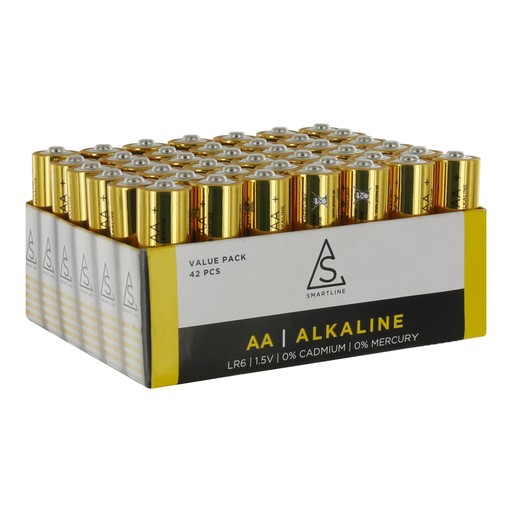 Batterier AA LR6 Smartline 42-pak Ingen farve