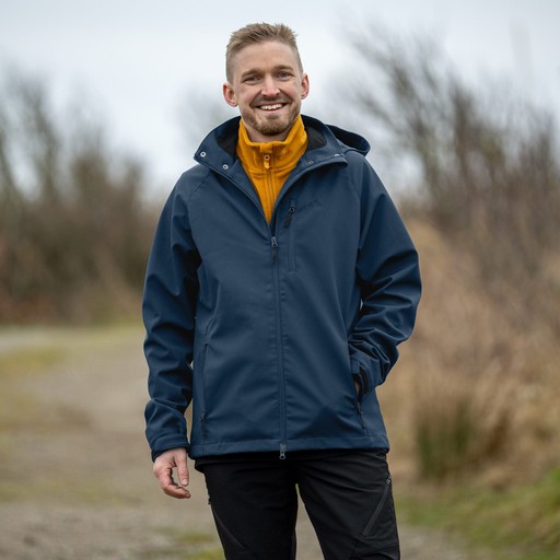 Mälaren Miesten Softshell-takki Laivastonsininen