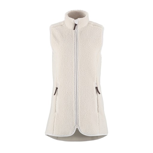 Dame Fleecevest Lang Offwhite